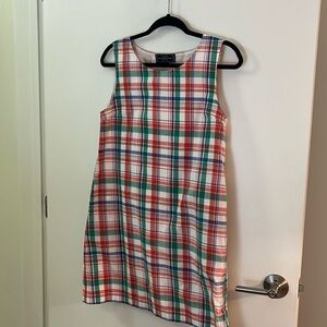 Kiel James Patrick madras plaid cotton dress